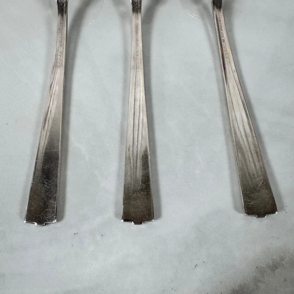 Set of 3 Oneida‎ Nobility Plate Silver Plated Tablespoons Caprice Floral